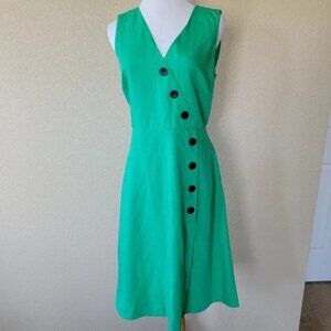 Like new! Ann Taylor asymmetrical button midi dress